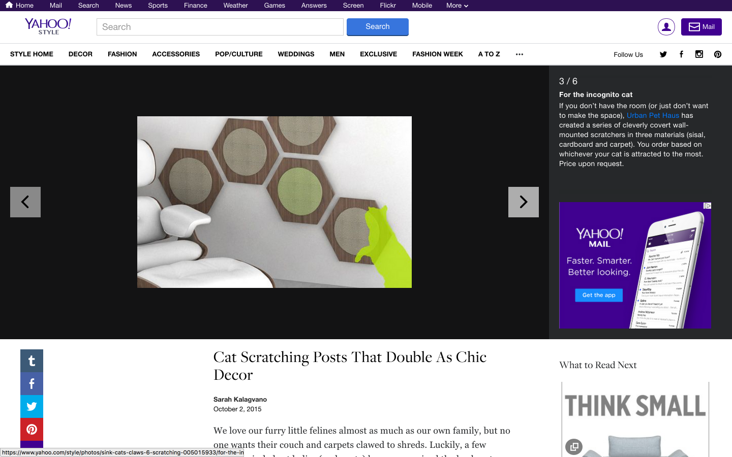 Yahoo! STYLE DECOR 壁に貼る猫用爪とぎ